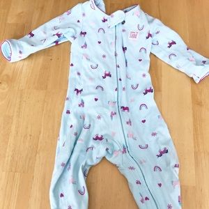 Baby footed unicorn and rainbow onesie